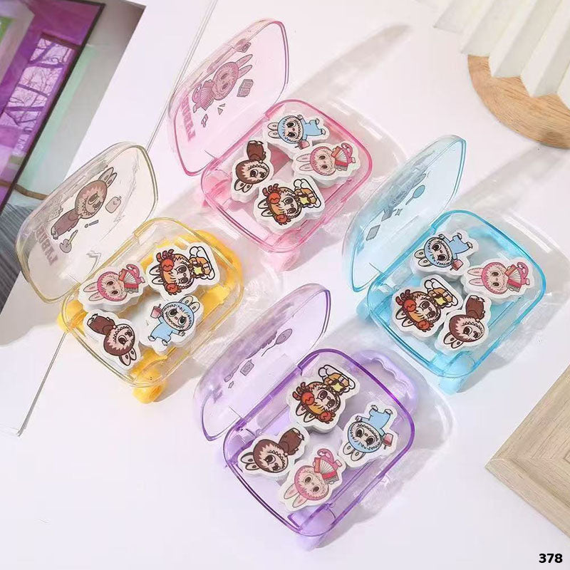 Labubu Trolley Eraser Set