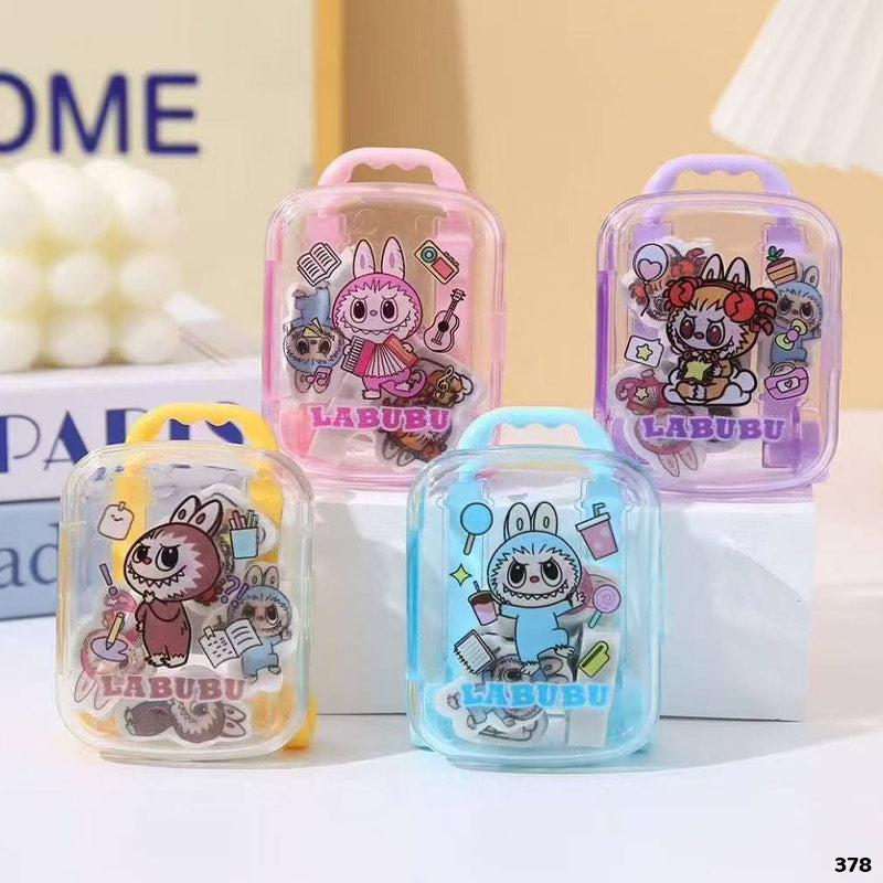 Labubu Trolley Eraser Set