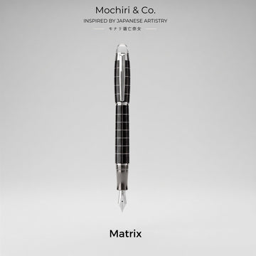 Mochiri & Co.Japan inspired Matrix Premium Fountain Pen | Japanese Inspired Design | Metal Body | Smooth Writing | Refillable
