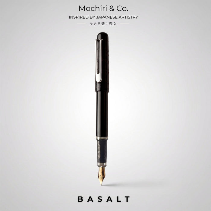 Mochiri & Co. Japan Inspired Basalt Premium Fountain Pen | Metal Body | Smooth Writing | Refillable