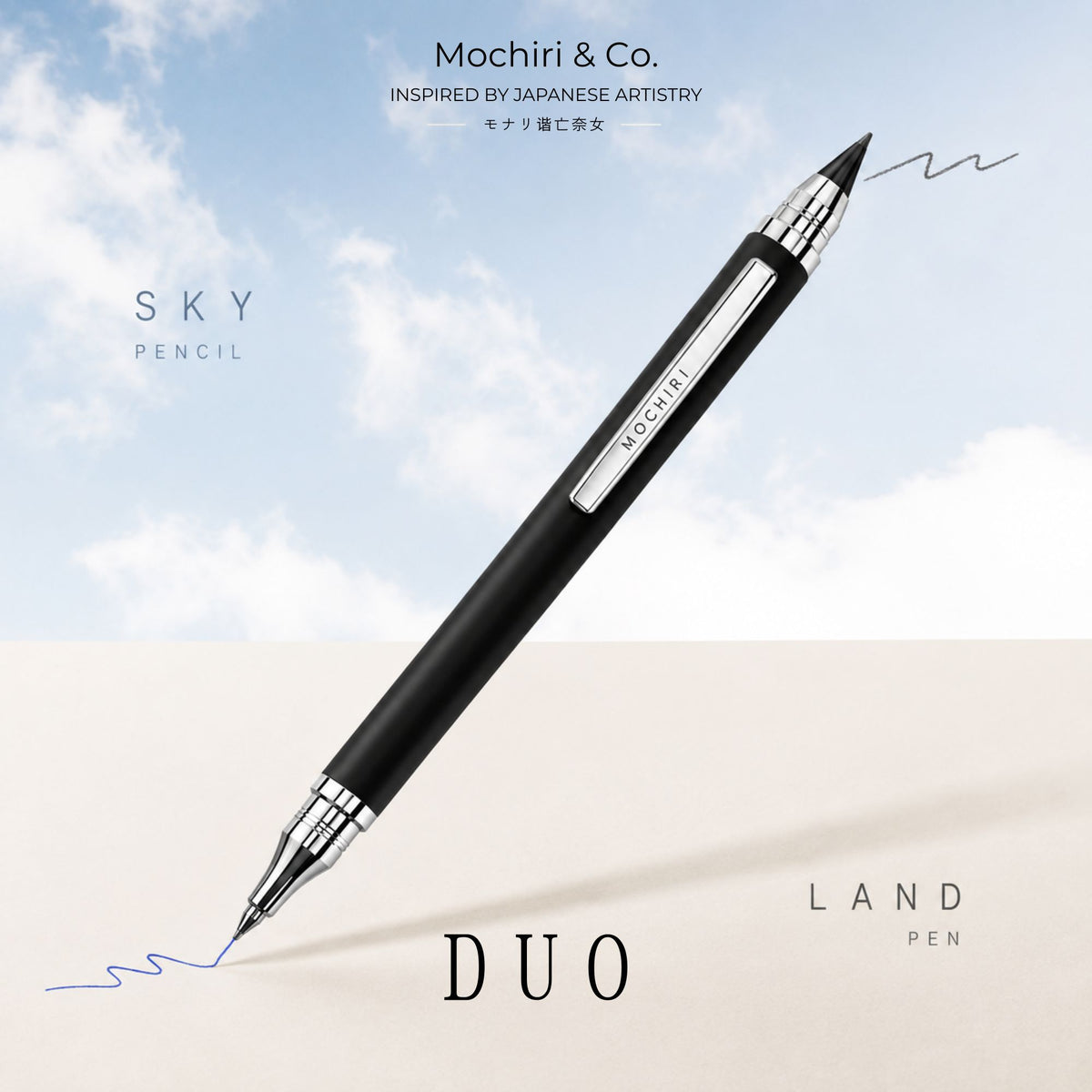 Mochiri & Co. Japan inspired Duo Series Writing instrument I Ball Pen & Endless Pencil Combined I Writes 3X Longer I Pack of 6.