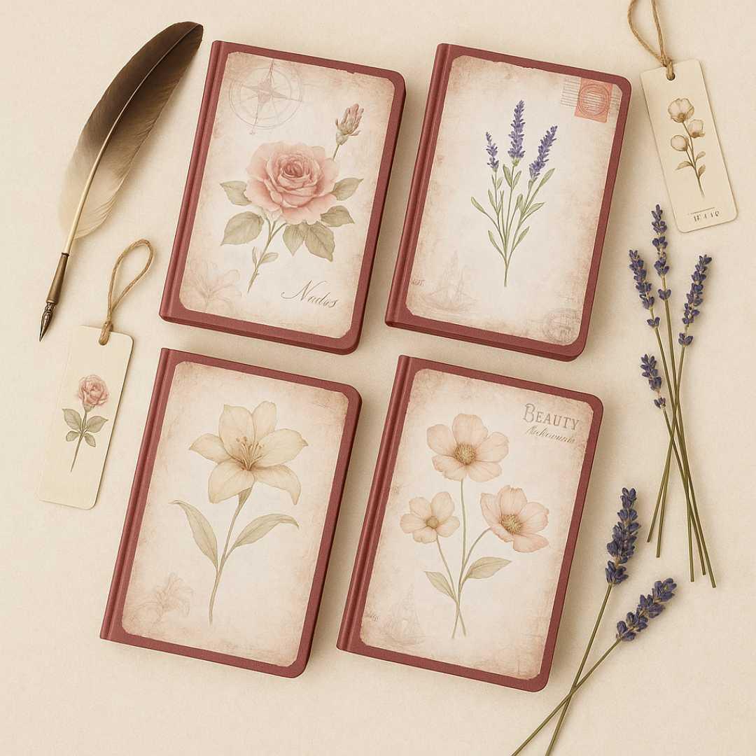 Vintage retro Undated Journal I Aesthetic Retro Edition with thick pages