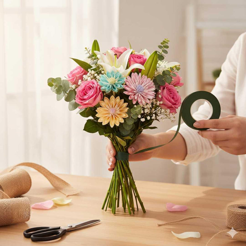 (Buy 1 get 1 free ) Premium Craft Flower Making Tape l Dark Green  l  Used in combination with pipe cleaners