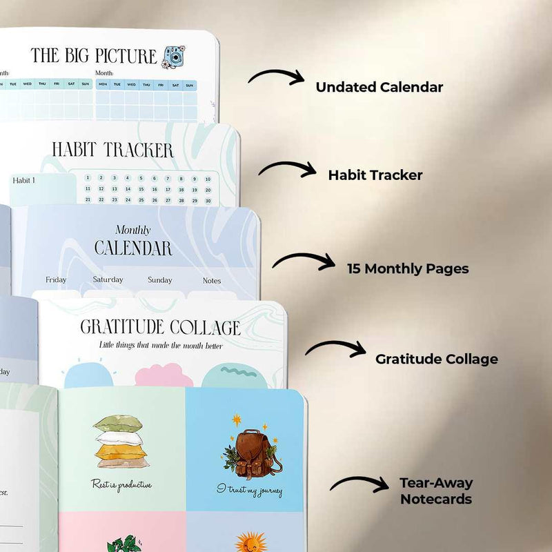 All in 1 Annual Planner JUMBO  Kit 2026 I Stress Management I Expense Tracker I Goal Tracker I Productivity Tracker (FREE SHIPPING)