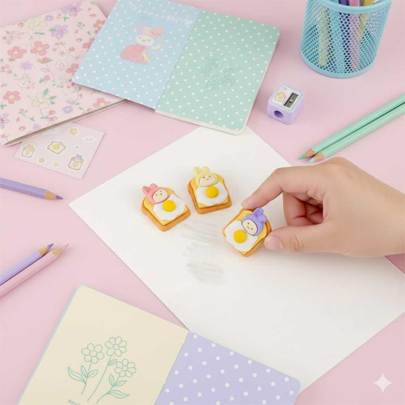 (Buy 1 Get 1 Free) Bread Omelet Eraser | Pack of 1