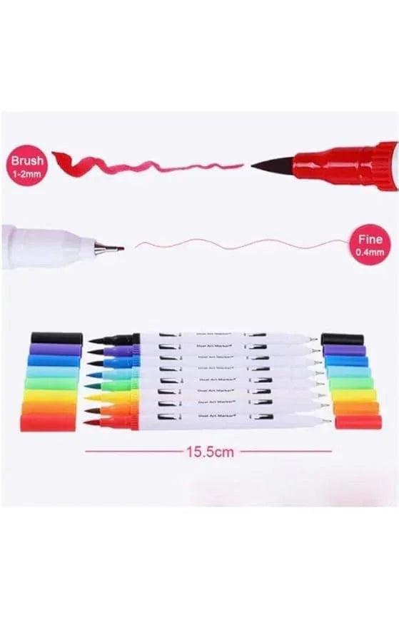 Dual Tip Brush Pen 12 Pcs Ppsw-12
