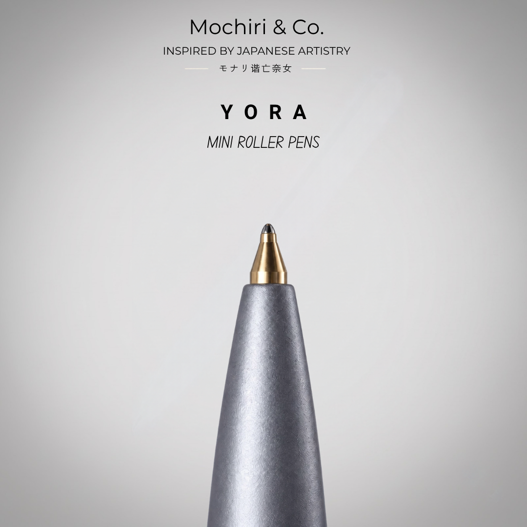 Mochiri & Co. Japan inspired YORA Mini Roller Pens | Pack of 5 | Refined Metal Body | Smooth Writing