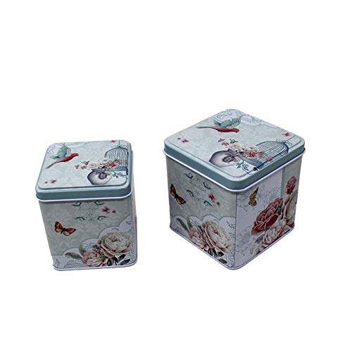 Metal Tin-box Square 2pcs  Pack of 1