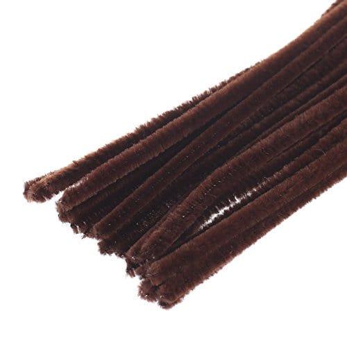 Brown Plain Pipe Cleaner for Craft and Bouquet l Pack of 100 pcs