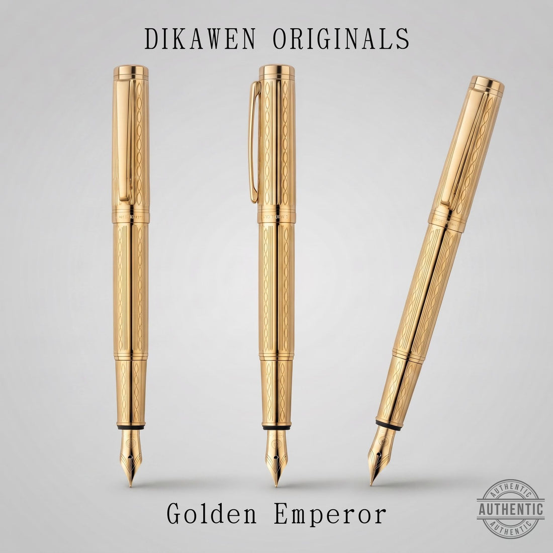 Dikawen Originals Golden Emperor Premium Fountain Pen I Made for Authority