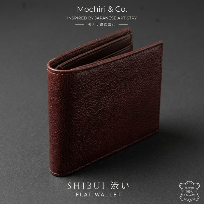 Mochiri & Co. Japan Inspired Shibui (渋い) Edition Flat Leather Wallet