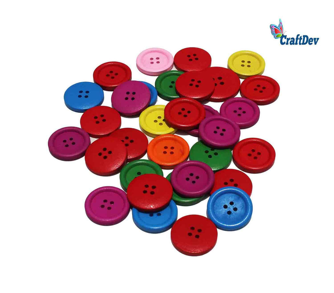 Button Colored Medium 20Mm 500Gm (500Cm)