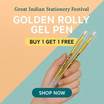 (Buy 1 Get 1 FREE) Golden Rolly Gel Pens For Doodle, Mandala, Sketching 1 unit