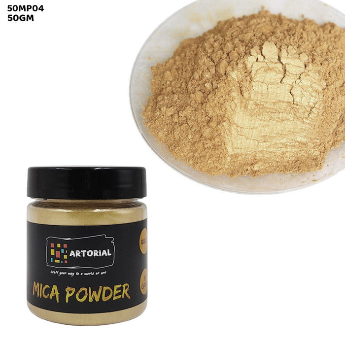 Mica Pearl Powder Light Gold 50g for Resin Art