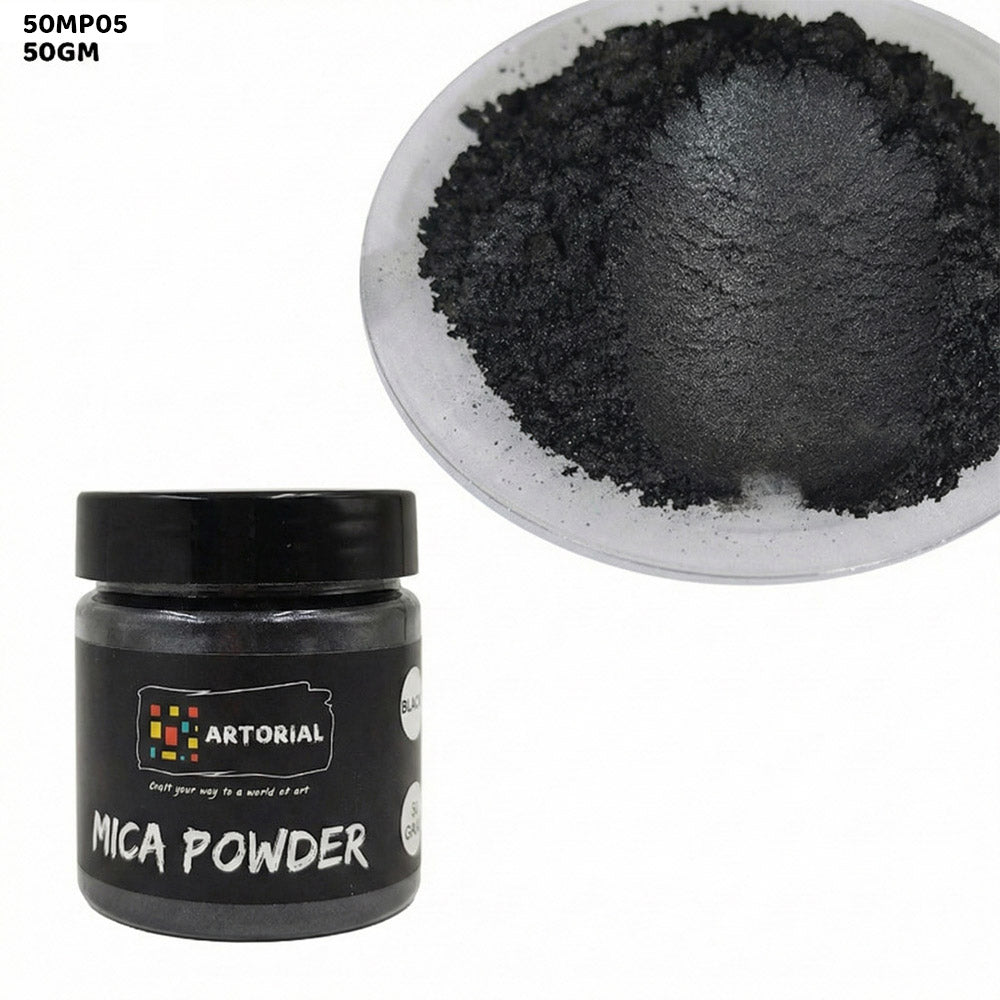 Mica Pearl Powder Black 50g for Resin Art
