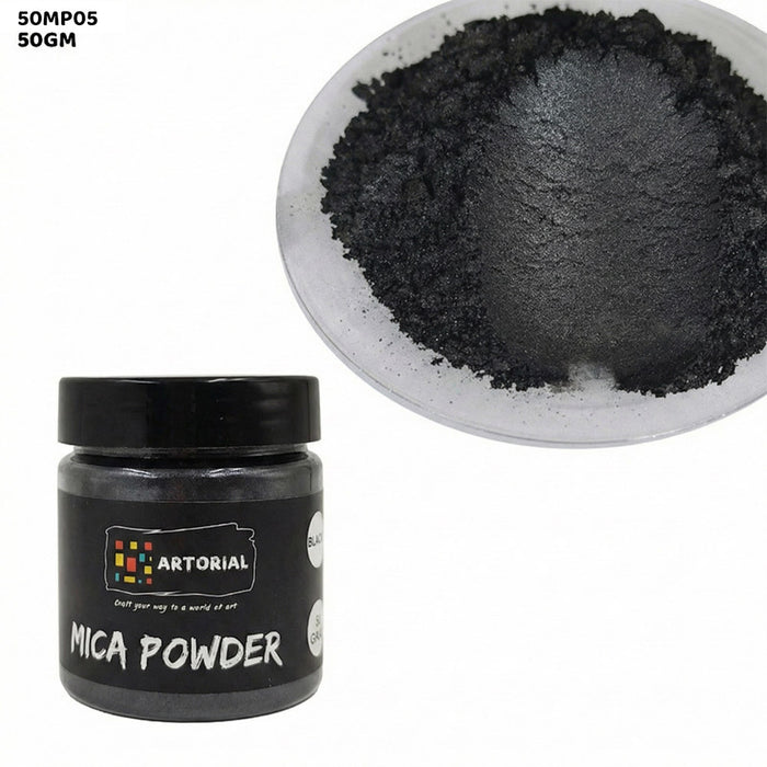Mica Pearl Powder Black 50g for Resin Art