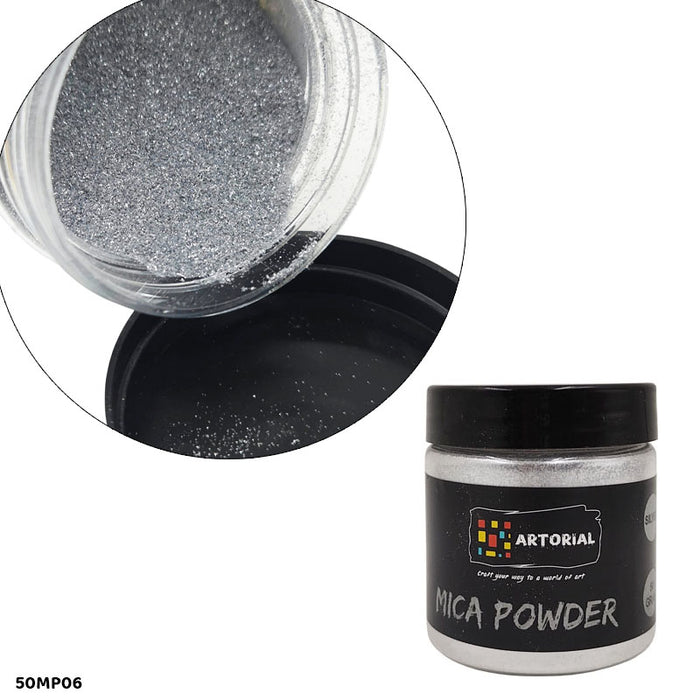 Mica Pearl Powder Silver 50g for Resin Art