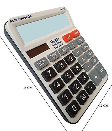 Mumbai market AMIGO Superior Electronic Two Way Power 12 Digit Dual Power Diamond Quality Product MI-847 Basic Calculator  (12 Digit)