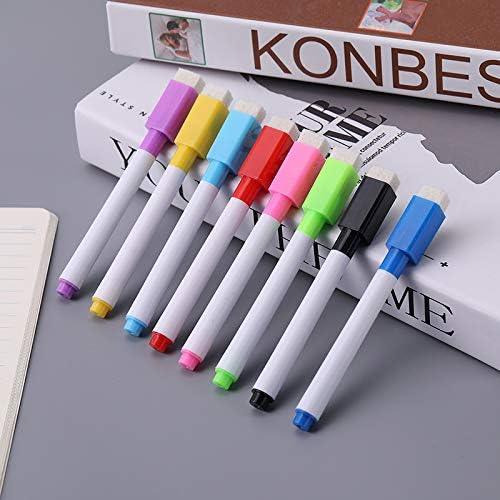 (Buy 1 Get 1 Free) Magnetic white board marker with duster, dry wipe pens with magnet