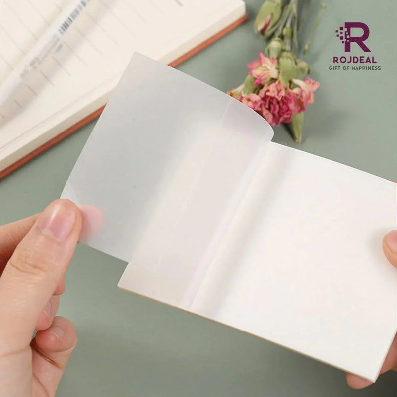 (Buy 1 Get 1 Free) Transparent sticky notes 3X3 inches (Pack of 50-80 sheets)