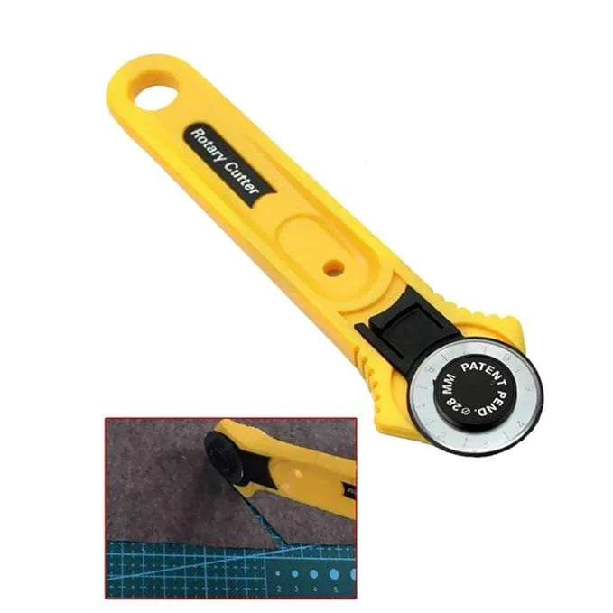 Precision Straight Handle Rotary Cutter 28mm for Fabric & Paper Crafts
