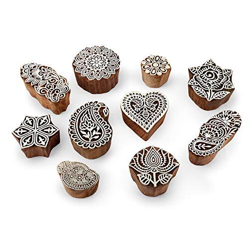 Cloth printing shaped wooden stamps (Assorted design) (1-stamp)