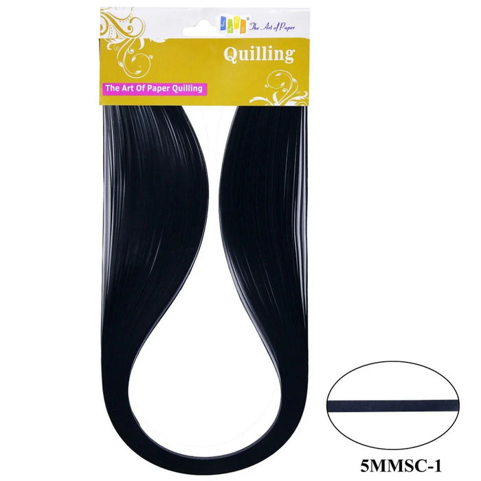Black 5mm Quilling Strips - High Quality & Affordable