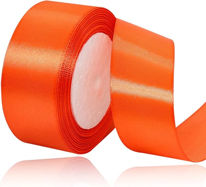 Tangerine Premium 1.5 inch Satin Ribbon l Pack of 1 (10 meters)
