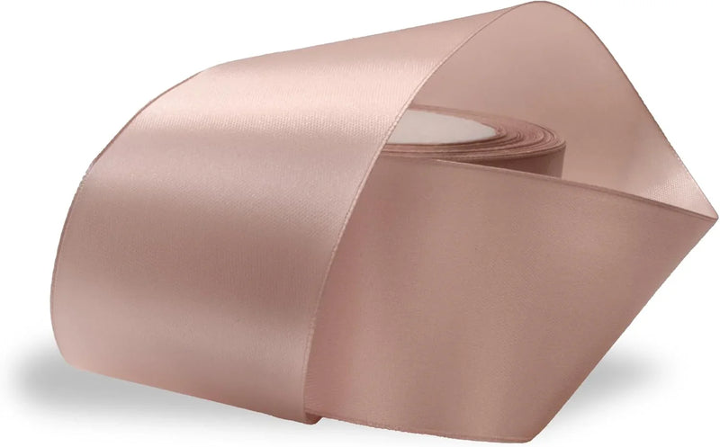 Premium Pastel double faced satin ribbon l Dusty Brown l pack of 1  ribbon