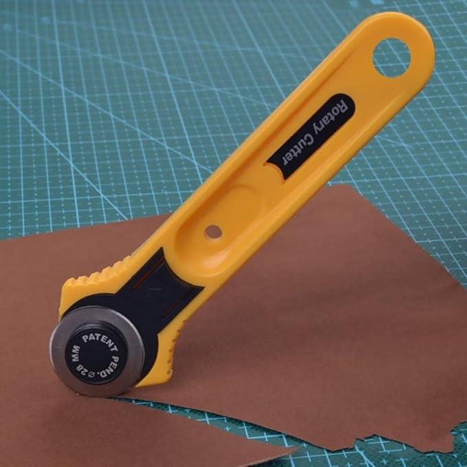 Precision Straight Handle Rotary Cutter 28mm for Fabric & Paper Crafts