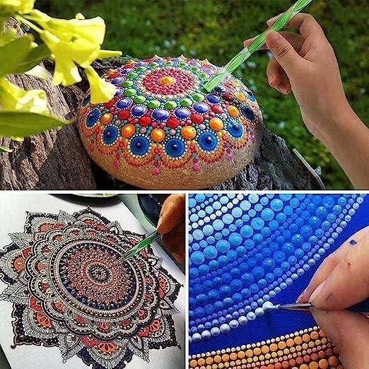 Mandala Dotting Tools with Acrylic Handles | 5-Piece Set