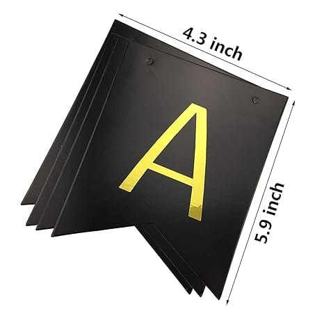 Black Theme Happy Birthday Paper Banner (Pack)