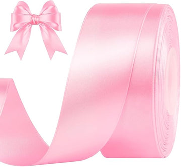 Light  Pink Premium 1.5 inch satin ribbon l Pack of 1 (10 meters)
