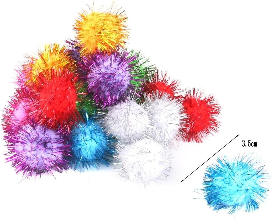 Sprayed Pompoms Balls Cat Toys 3.5cm (pack of 7)