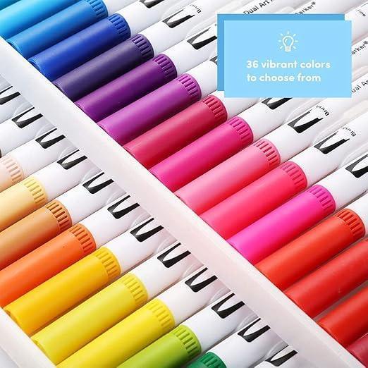 Dual Tip Brush Pen 24 Colour  Set (24Dtbp)
