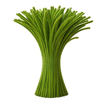 Grass Green Plain Pipe Cleaner for Craft and Bouquet l Pack of 100Pc