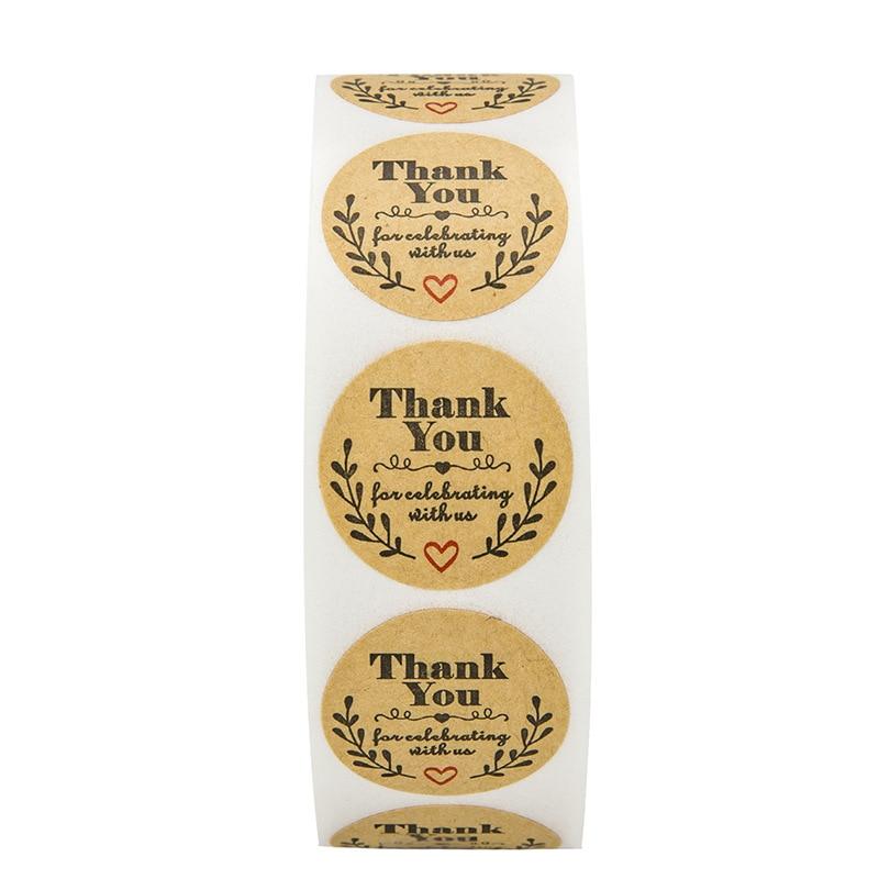 (JUMBO ROLL) Thank you labels for your small business (500 Labels) 1inch