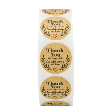 (JUMBO ROLL) Thank you labels for your small business (500 Labels) 1inch