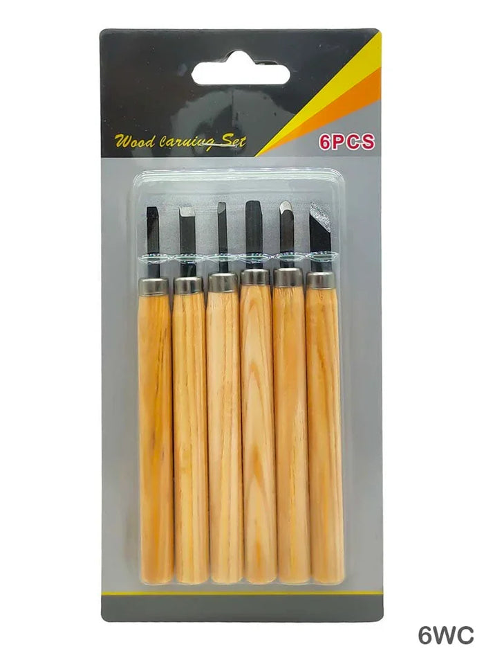 6-Piece Wood Carving Tool Set for Beginners & Hobbyists