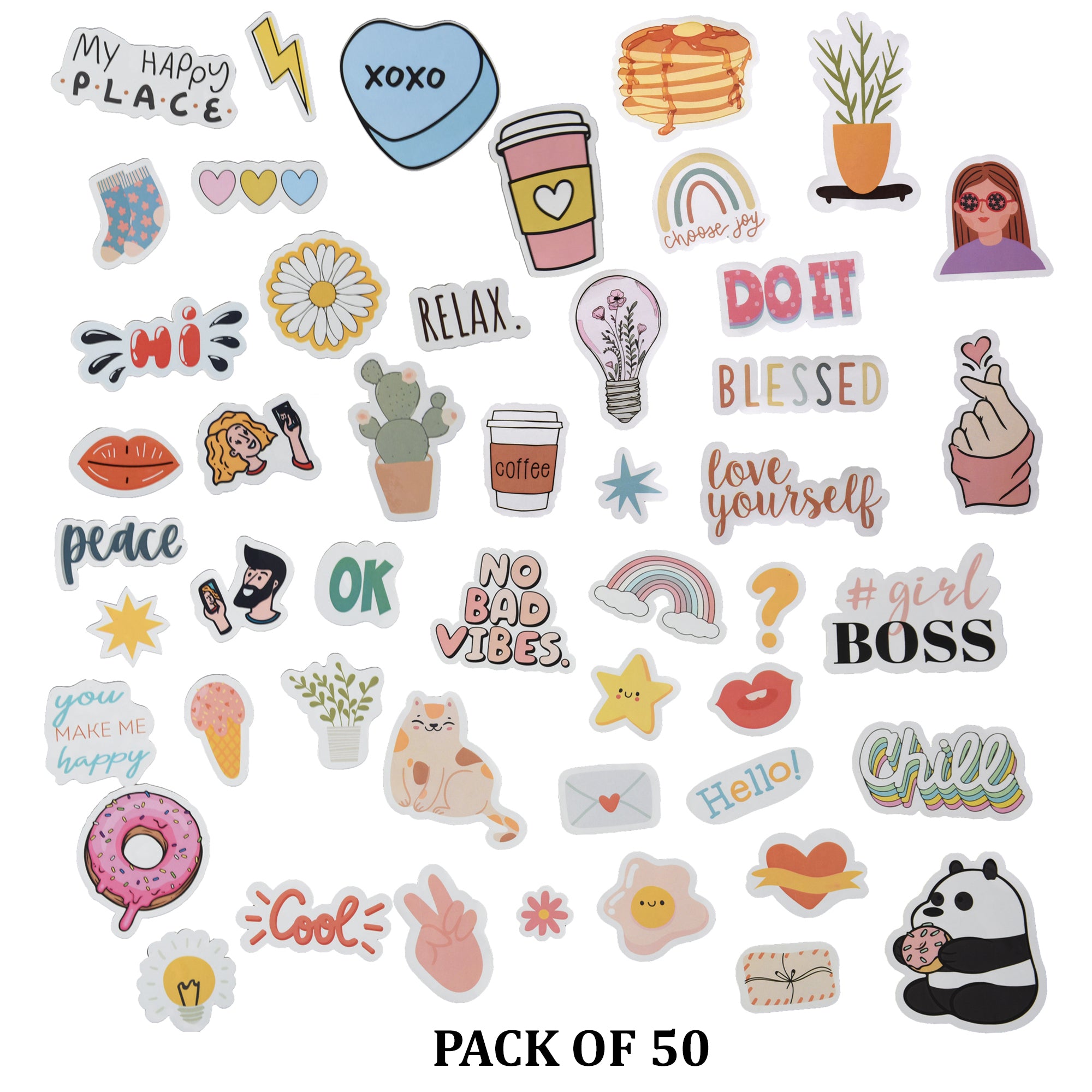 Coffee Vinyl stickers- Pack of 50