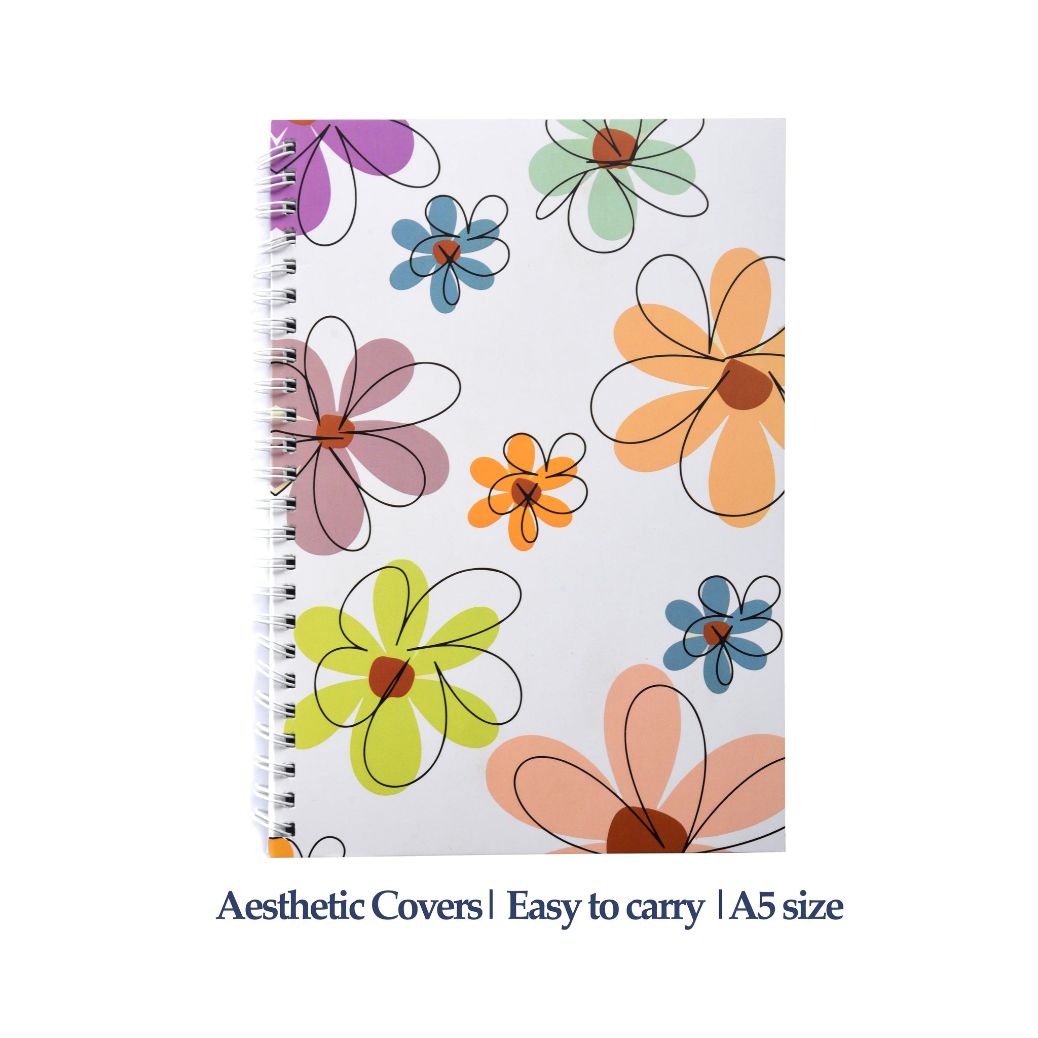 White floral-writable  Notebook