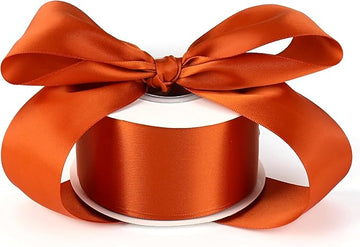 Burnt Orange Premium Pastel double faced satin ribbon (1.5 inch) l Pack of 1 (10 meters)