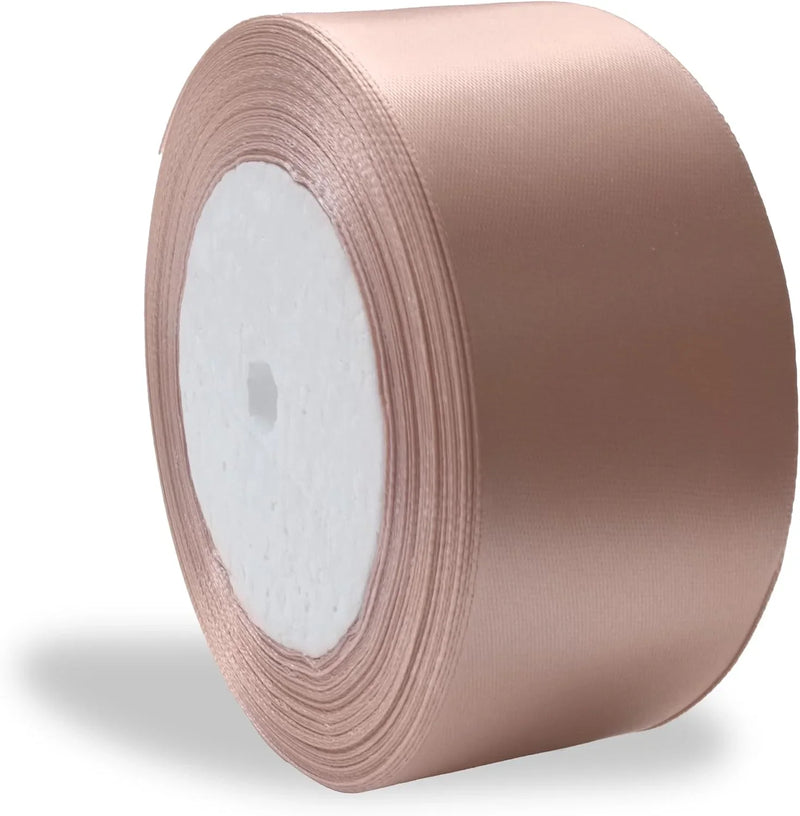 Premium Pastel double faced satin ribbon l Dusty Brown l pack of 1  ribbon