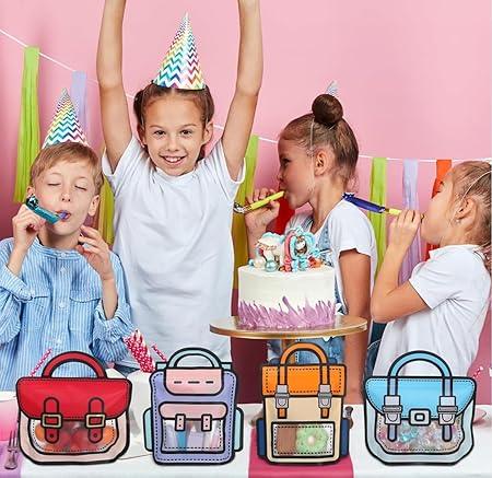 3D Pastel School Bag Ziplock – Transparent Bag | Pack of 1 l 17 x 17 CM
