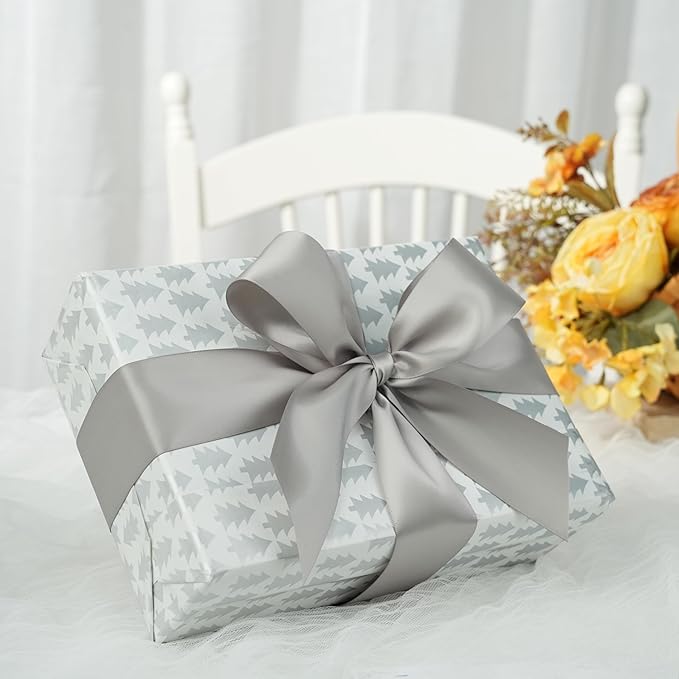 Silver Premium 1.5 inch Satin Ribbon l Pack of 1 (10 meters)