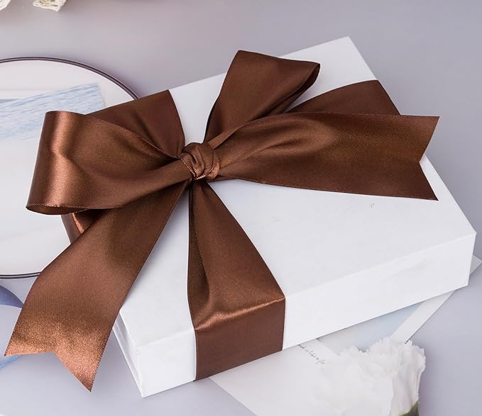 Jaferjee kikabhai unwala-9819311488 Ribbon Premium Pastel double faced satin ribbon (1.5 inch) -matt brown