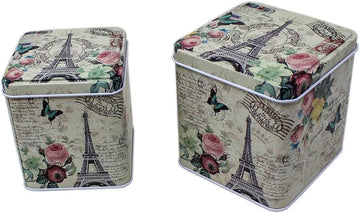 Metal Tin-box Square 2pcs  Pack of 1