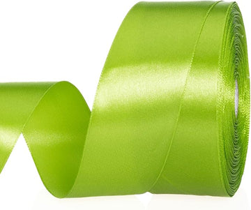 Apple green  Premium 1.5 inch 10 Meters Satin Ribbon l Pack of 1 (10 meters)