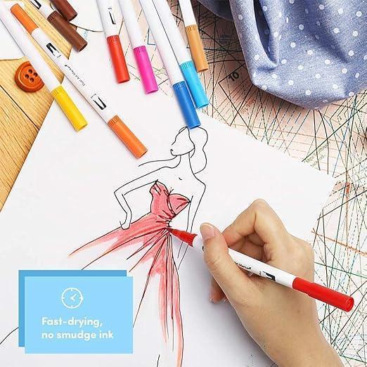 Dual Tip Brush Pen 60Pcs Ppsw-60