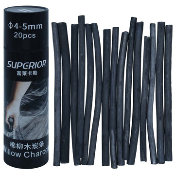 Superior Willow Charcoal Stick l 4-5mm  l 20 Pcs l
